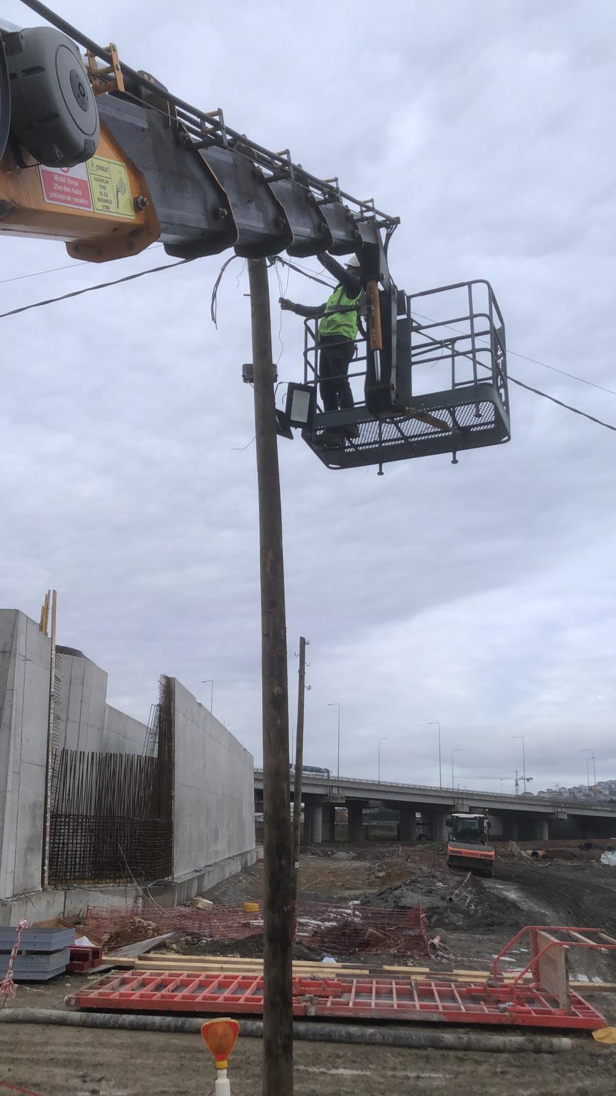 Sokak Lambası Bakımı Sepetli Vinç